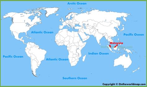 malaysia location on world map